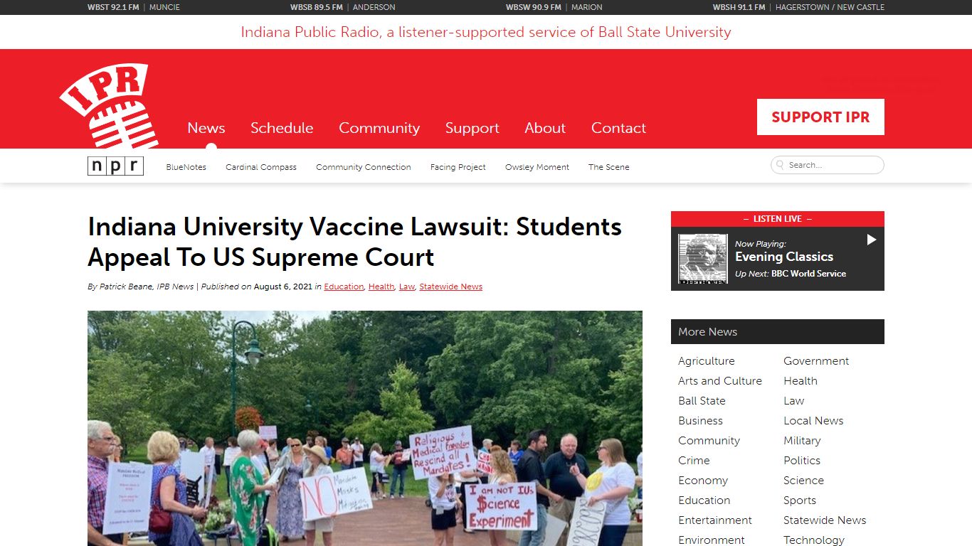 Indiana University Vaccine Lawsuit: Students Appeal To US Supreme Court
